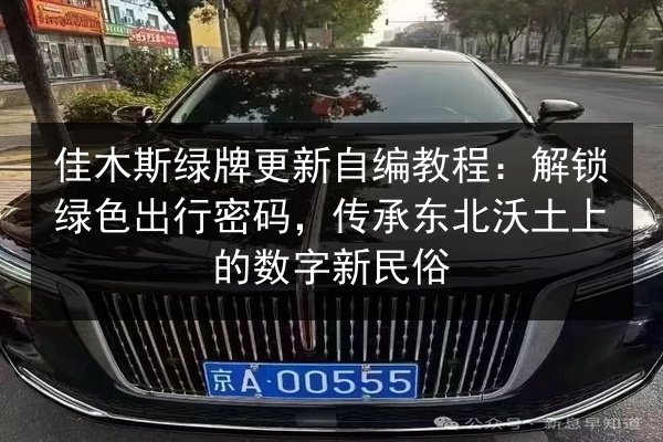 佳木斯绿牌更新自编教程:解锁绿色出行密码,传承东北沃土上的数字新民俗 第3张 佳木斯绿牌更新自编教程:解锁绿色出行密码,传承东北沃土上的数字新民俗 第3张