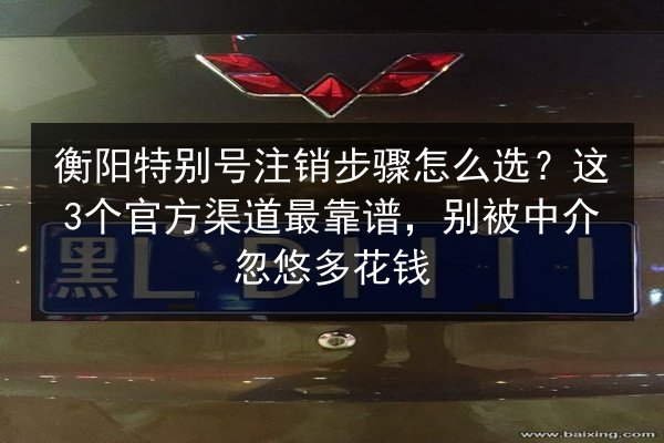 衡阳特别号注销步骤怎么选？这3个官方渠道最靠谱，别被中介忽悠多花钱 第2张