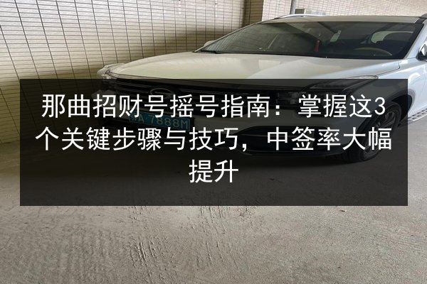 那曲招财号摇号指南:掌握这3个关键步骤与技巧,中签率大幅提升 第2张 那曲招财号摇号指南:掌握这3个关键步骤与技巧,中签率大幅提升 第2张