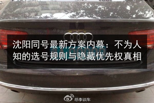 沈阳同号最新方案内幕：不为人知的选号规则与隐藏优先权真相 第2张
