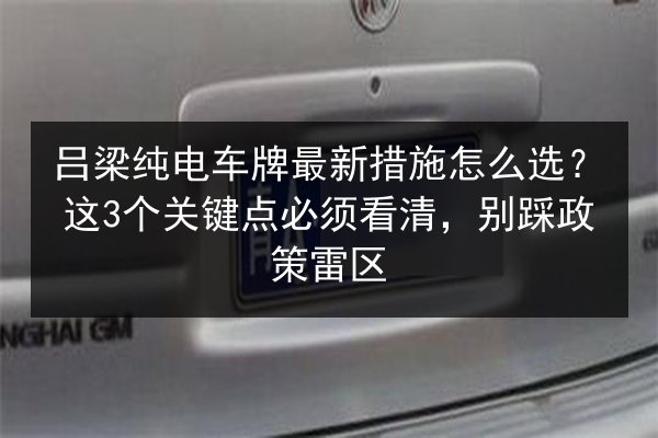 吕梁纯电车牌最新措施怎么选?这3个关键点必须看清,别踩政策雷区 第2张 吕梁纯电车牌最新措施怎么选?这3个关键点必须看清,别踩政策雷区 第2张