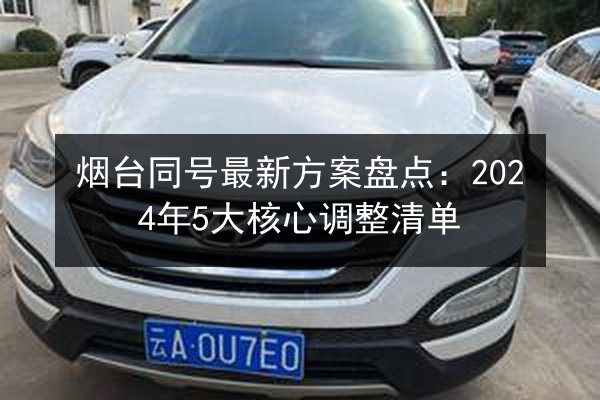 烟台同号最新方案盘点：2024年5大核心调整清单 第3张