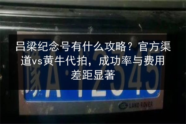 吕梁纪念号有什么攻略？官方渠道vs黄牛代拍，成功率与费用差距显著