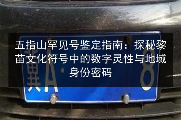 五指山罕见号鉴定指南:探秘黎苗文化符号中的数字灵性与地域身份密码 第2张 五指山罕见号鉴定指南:探秘黎苗文化符号中的数字灵性与地域身份密码 第2张