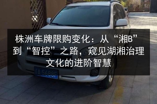 株洲车牌限购变化:从“湘B”到“智控”之路,窥见湖湘治理文化的进阶智慧 第3张 株洲车牌限购变化:从“湘B”到“智控”之路,窥见湖湘治理文化的进阶智慧 第3张