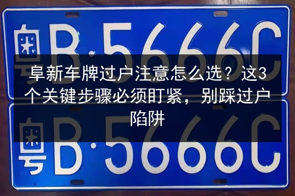阜新车牌过户注意怎么选?这3个关键步骤必须盯紧,别踩过户陷阱 第3张 阜新车牌过户注意怎么选?这3个关键步骤必须盯紧,别踩过户陷阱 第3张