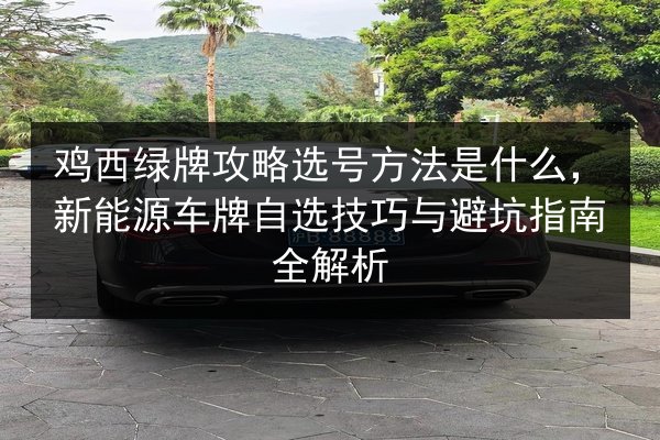 鸡西绿牌攻略选号方法是什么，新能源车牌自选技巧与避坑指南全解析 第2张