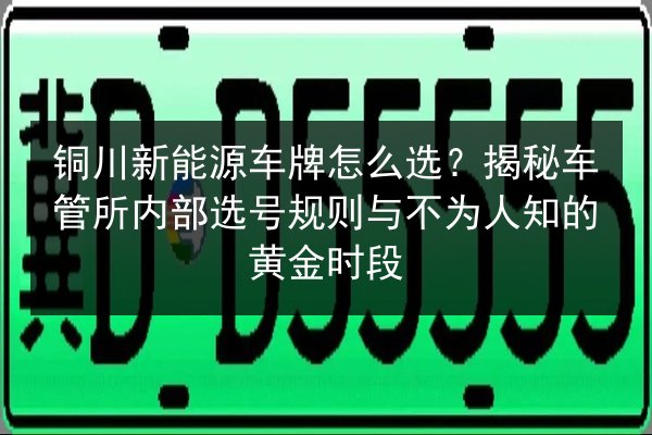 铜川新能源车牌怎么选?揭秘车管所内部选号规则与不为人知的黄金时段 第2张 铜川新能源车牌怎么选?揭秘车管所内部选号规则与不为人知的黄金时段 第2张