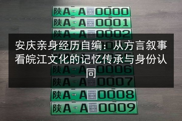 安庆亲身经历自编：从方言叙事看皖江文化的记忆传承与身份认同 第2张