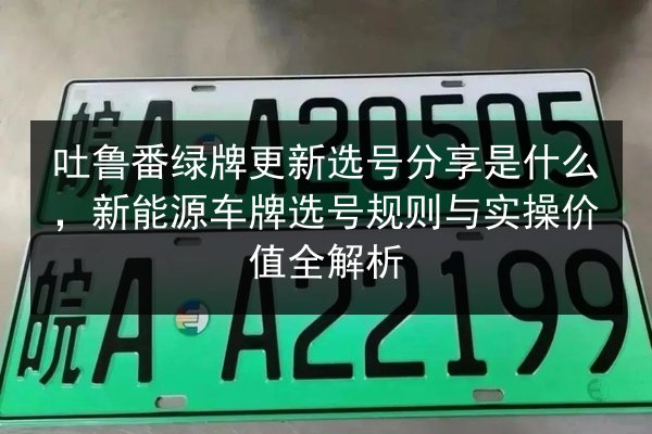 吐鲁番绿牌更新选号分享是什么,新能源车牌选号规则与实操价值全解析 第2张 吐鲁番绿牌更新选号分享是什么,新能源车牌选号规则与实操价值全解析 第2张