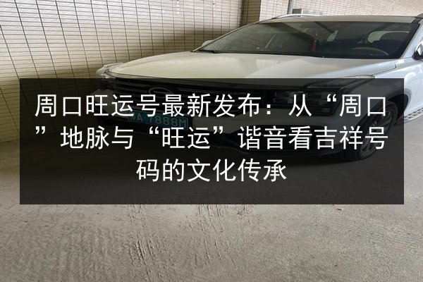 周口旺运号最新发布：从“周口”地脉与“旺运”谐音看吉祥号码的文化传承 第1张