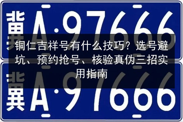 铜仁吉祥号有什么技巧？选号避坑、预约抢号、核验真伪三招实用指南