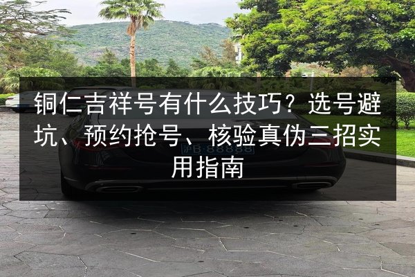 铜仁吉祥号有什么技巧?选号避坑、预约抢号、核验真伪三招实用指南 第2张 铜仁吉祥号有什么技巧?选号避坑、预约抢号、核验真伪三招实用指南 第2张