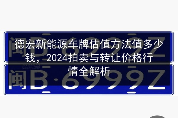 德宏新能源车牌估值方法值多少钱，2024拍卖与转让价格行情全解析 第3张