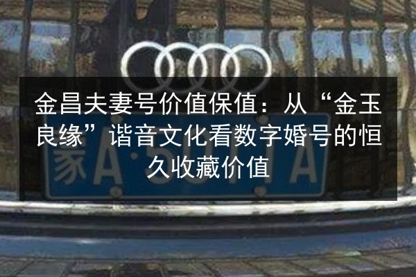 金昌夫妻号价值保值:从“金玉良缘”谐音文化看数字婚号的恒久收藏价值 第1张 金昌夫妻号价值保值:从“金玉良缘”谐音文化看数字婚号的恒久收藏价值 第1张
