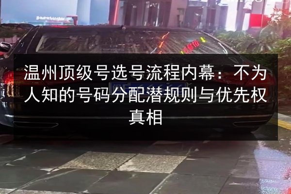 温州顶级号选号流程内幕:不为人知的号码分配潜规则与优先权真相 第3张 温州顶级号选号流程内幕:不为人知的号码分配潜规则与优先权真相 第3张