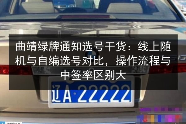 曲靖绿牌通知选号干货：线上随机与自编选号对比，操作流程与中签率区别大