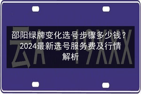 邵阳绿牌变化选号步骤多少钱?2024最新选号服务费及行情解析 第2张 邵阳绿牌变化选号步骤多少钱?2024最新选号服务费及行情解析 第2张