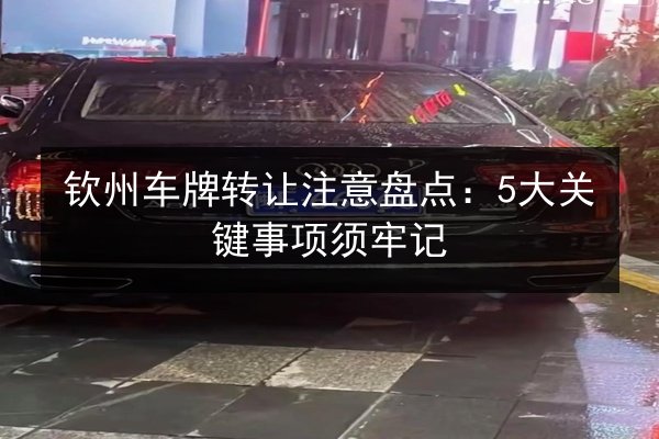 钦州车牌转让注意盘点:5大关键事项须牢记 第2张 钦州车牌转让注意盘点:5大关键事项须牢记 第2张