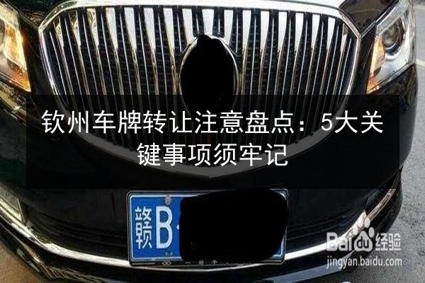 钦州车牌转让注意盘点:5大关键事项须牢记 第3张 钦州车牌转让注意盘点:5大关键事项须牢记 第3张