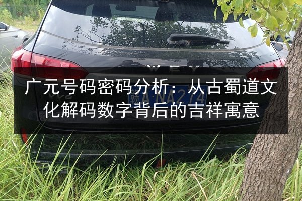 广元号码密码分析：从古蜀道文化解码数字背后的吉祥寓意