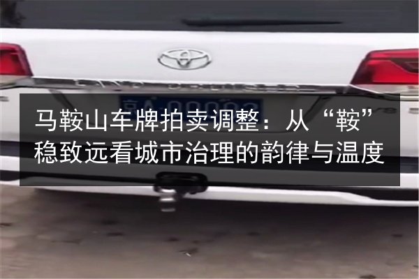 马鞍山车牌拍卖调整：从“鞍”稳致远看城市治理的韵律与温度 第2张