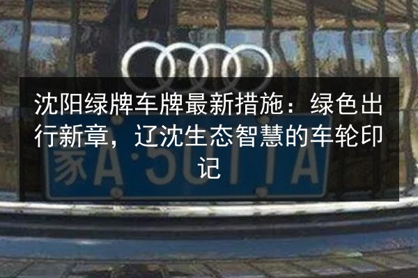 沈阳绿牌车牌最新措施:绿色出行新章,辽沈生态智慧的车轮印记 第2张 沈阳绿牌车牌最新措施:绿色出行新章,辽沈生态智慧的车轮印记 第2张
