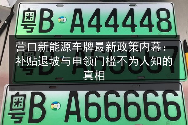 营口新能源车牌最新政策内幕：补贴退坡与申领门槛不为人知的真相