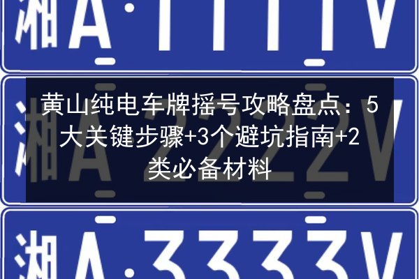 黄山纯电车牌摇号攻略盘点:5大关键步骤+3个避坑指南+2类必备材料 第3张 黄山纯电车牌摇号攻略盘点:5大关键步骤+3个避坑指南+2类必备材料 第3张