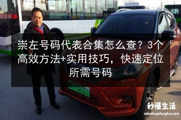崇左号码代表合集怎么查？3个高效方法+实用技巧，快速定位所需号码