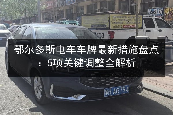 鄂尔多斯电车车牌最新措施盘点：5项关键调整全解析 第3张