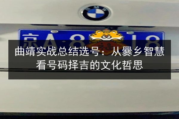 曲靖实战总结选号：从爨乡智慧看号码择吉的文化哲思 第2张