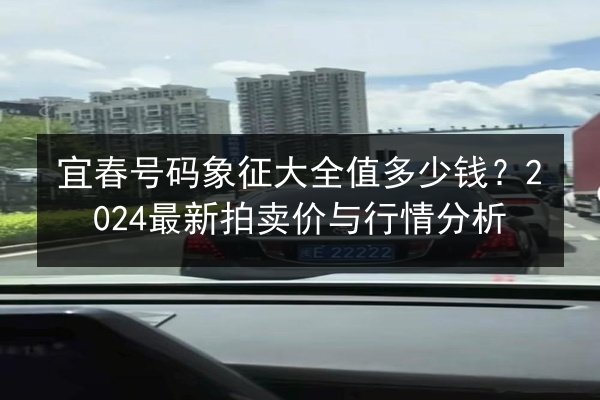 宜春号码象征大全值多少钱？2024最新拍卖价与行情分析 第2张