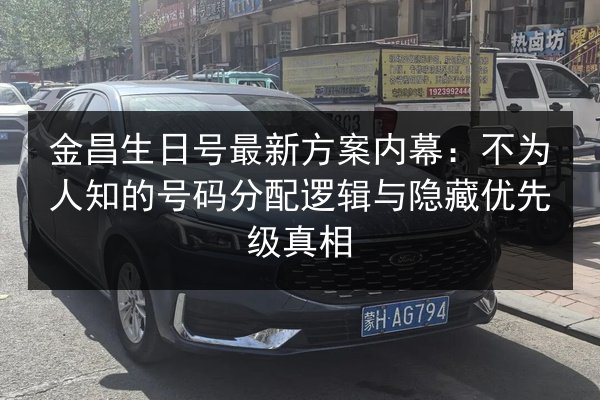金昌生日号最新方案内幕：不为人知的号码分配逻辑与隐藏优先级真相 第3张
