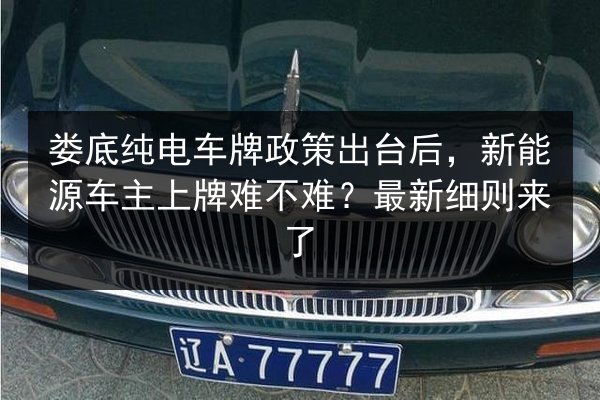 娄底纯电车牌政策出台后，新能源车主上牌难不难？最新细则来了 第2张