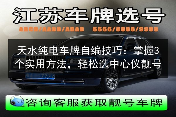 天水纯电车牌自编技巧：掌握3个实用方法，轻松选中心仪靓号 第2张