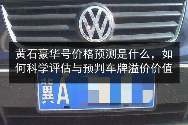 黄石豪华号价格预测是什么,如何科学评估与预判车牌溢价价值 第3张 黄石豪华号价格预测是什么,如何科学评估与预判车牌溢价价值 第3张