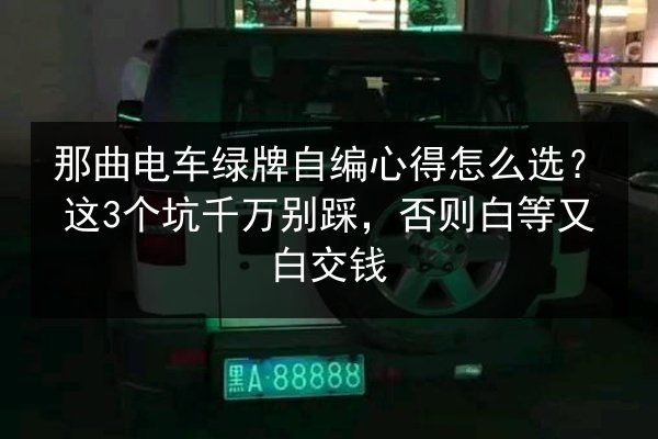 那曲电车绿牌自编心得怎么选?这3个坑千万别踩,否则白等又白交钱 第2张 那曲电车绿牌自编心得怎么选?这3个坑千万别踩,否则白等又白交钱 第2张