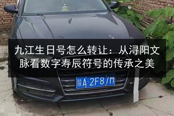 九江生日号怎么转让：从浔阳文脉看数字寿辰符号的传承之美 第3张