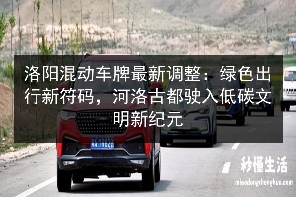 洛阳混动车牌最新调整：绿色出行新符码，河洛古都驶入低碳文明新纪元 第3张