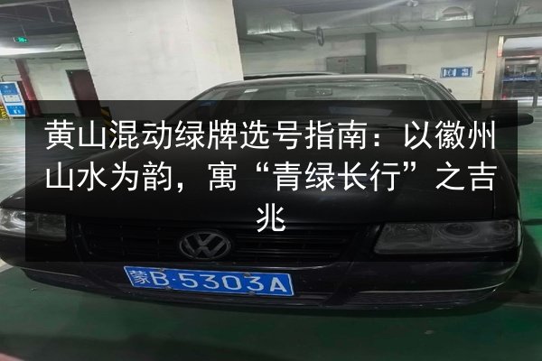 黄山混动绿牌选号指南：以徽州山水为韵，寓“青绿长行”之吉兆