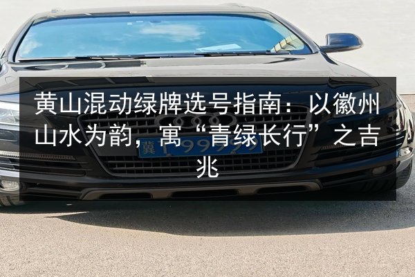 黄山混动绿牌选号指南:以徽州山水为韵,寓“青绿长行”之吉兆 第3张 黄山混动绿牌选号指南:以徽州山水为韵,寓“青绿长行”之吉兆 第3张