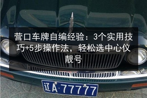 营口车牌自编经验：3个实用技巧+5步操作法，轻松选中心仪靓号