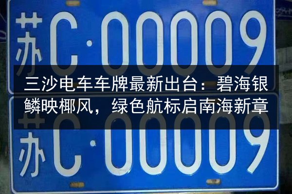 三沙电车车牌最新出台：碧海银鳞映椰风，绿色航标启南海新章 第2张