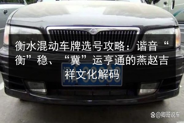 衡水混动车牌选号攻略：谐音“衡”稳、“冀”运亨通的燕赵吉祥文化解码