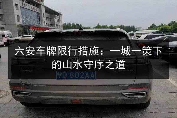 六安车牌限行措施:一城一策下的山水守序之道 第3张 六安车牌限行措施:一城一策下的山水守序之道 第3张