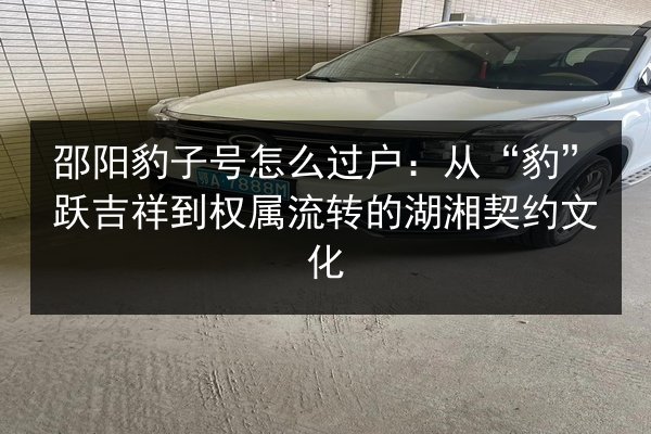邵阳豹子号怎么过户:从“豹”跃吉祥到权属流转的湖湘契约文化 第2张 邵阳豹子号怎么过户:从“豹”跃吉祥到权属流转的湖湘契约文化 第2张