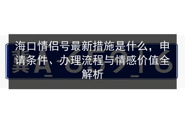 海口情侣号最新措施是什么，申请条件、办理流程与情感价值全解析 第2张
