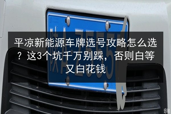 平凉新能源车牌选号攻略怎么选?这3个坑千万别踩,否则白等又白花钱 第2张 平凉新能源车牌选号攻略怎么选?这3个坑千万别踩,否则白等又白花钱 第2张