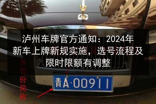 泸州车牌官方通知:2024年新车上牌新规实施,选号流程及限时限额有调整 第3张 泸州车牌官方通知:2024年新车上牌新规实施,选号流程及限时限额有调整 第3张